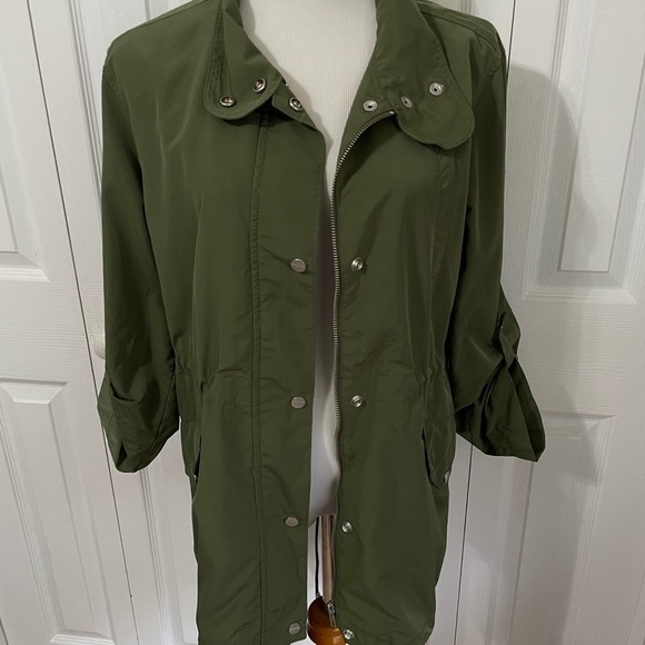 Sanctuary Women’s Green Anorak Utility Jacket Adjustable‎ sleeve size Medium - Picture 7 of 16